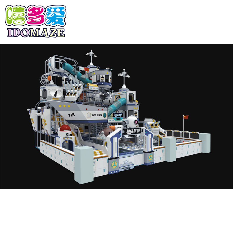 Super Battleship Theme Big Play Ground Toddler Play For FEC