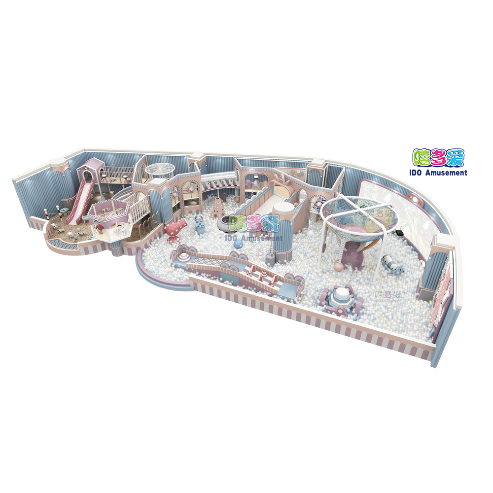 Manufacturer for Indoor Soft Play With Ball Pool -
 Customized Sweet Candy Theme Indoor Playground with Sand Pool Rainbow Climbing Net Soft Play Equipment Million Ball Pool – IDO Amusement