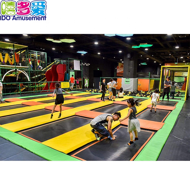 Wholesale Price Professional Trampoline Park -
 Kids Jump Adventure Fitness Equipment Gymnastics Trampoline Park With Basketball Hoops Set – IDO Amusement