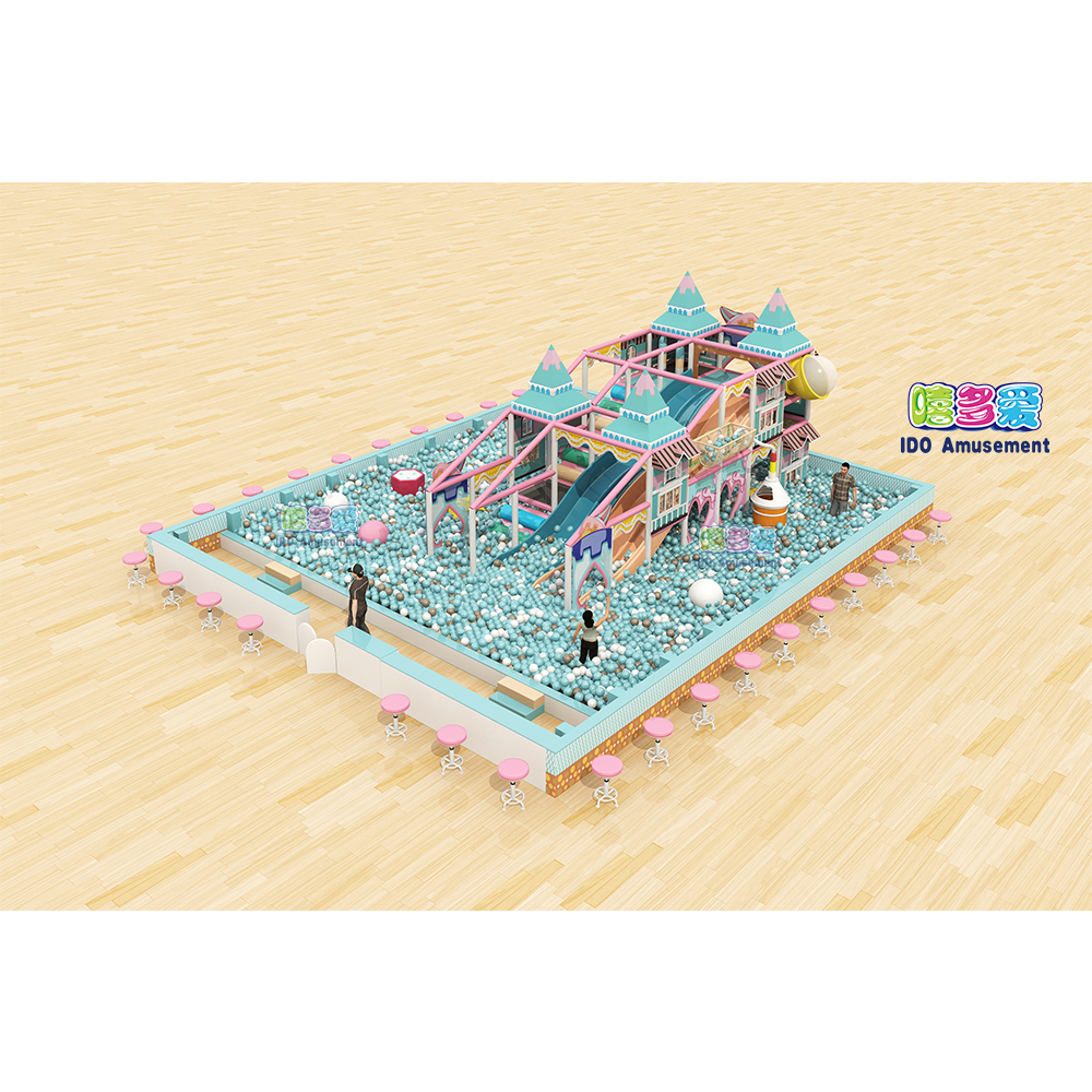 Good Quality Million Ball Pool Area -
 Custom Made Fantastic Candy Theme Indoor Playground Dry Pool with Balls Fiberglass Slides Soft Play Equipment Million Ball Pool – IDO Amusement